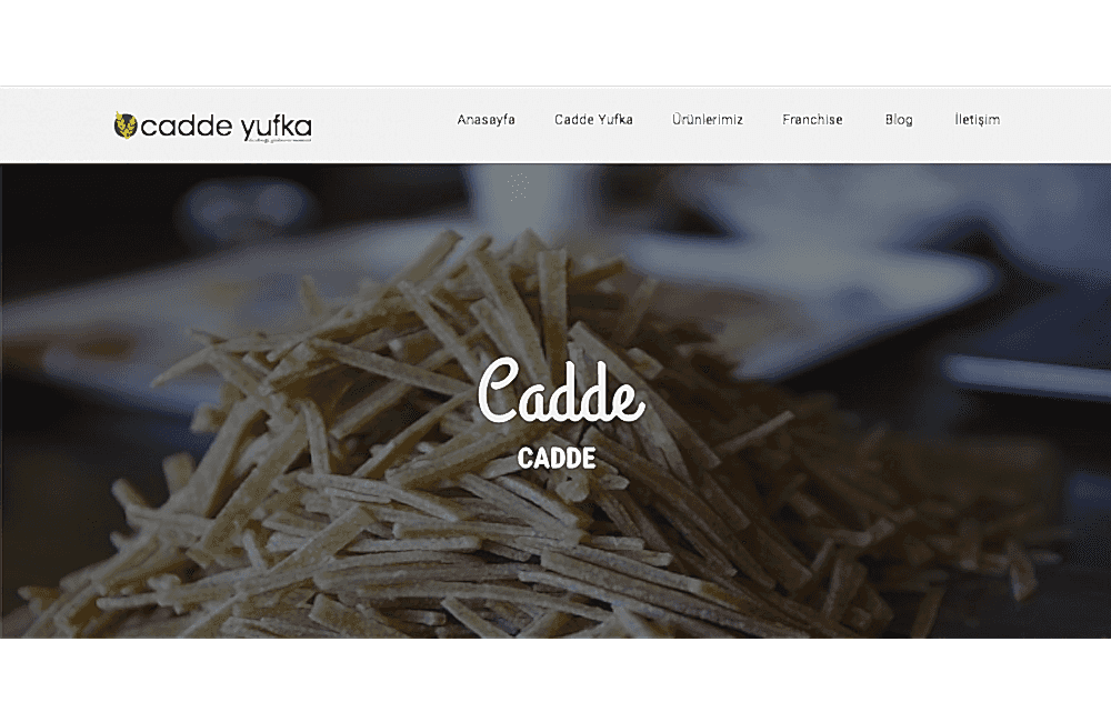 Cadde Yufka, Web Programla ekibimiz tarafından 5&nbsp;iş günü içerisinde teslim edildi. Projemizde PHP, MYSQL, JQUERY, JAVASCRİPT, CSS3, HTML5 gibi yazılım tekn