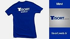 Mavi Promosyon Bisiklet Yaka Tişört