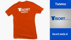 Turuncu Promosyon Bisiklet Yaka Tişört